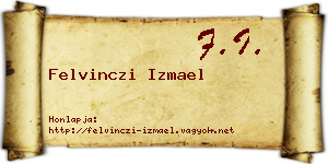 Felvinczi Izmael névjegykártya